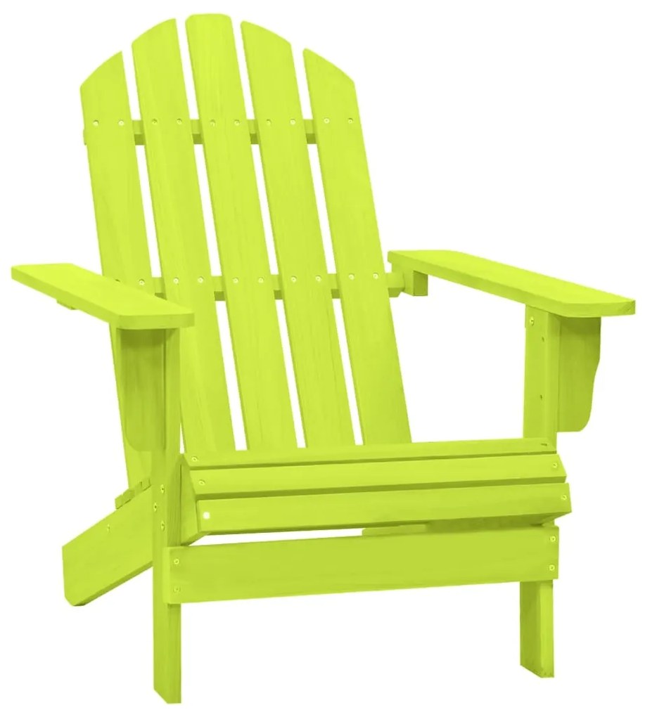 vidaXL Scaun de grădină Adirondack, verde, lemn masiv de brad