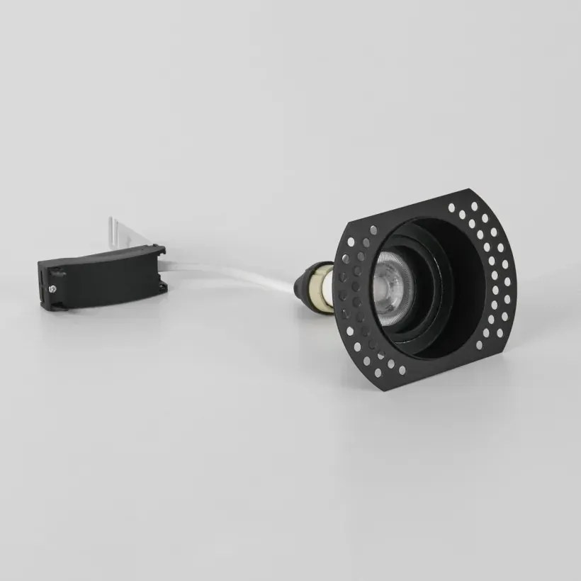 Spot incastrabil rezistent foc protectie IP65 Zelda Trimless Round negru
