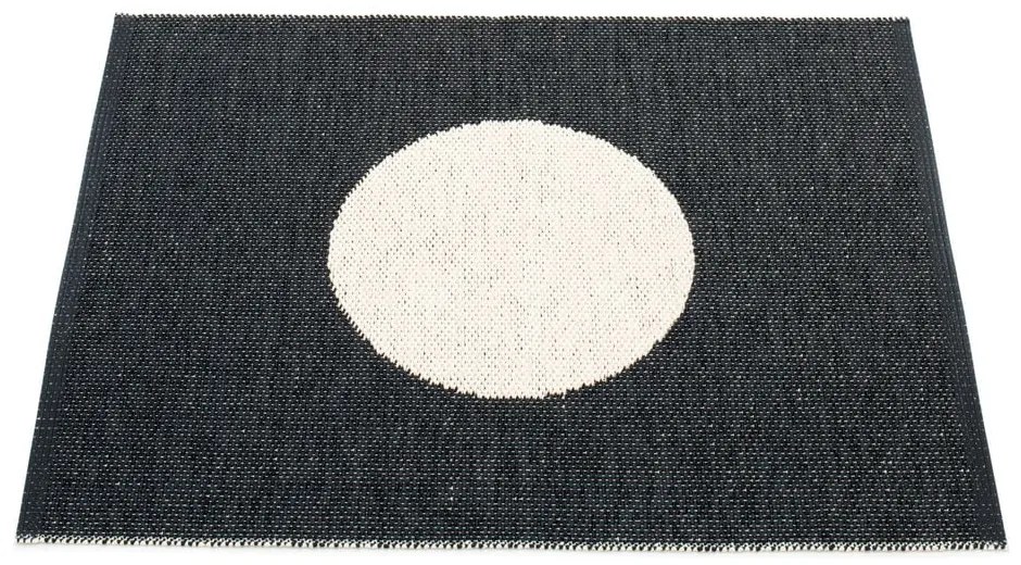 Covor pentru exterior și interior alb-negru 70x90 cm Vera Black – Pappelina