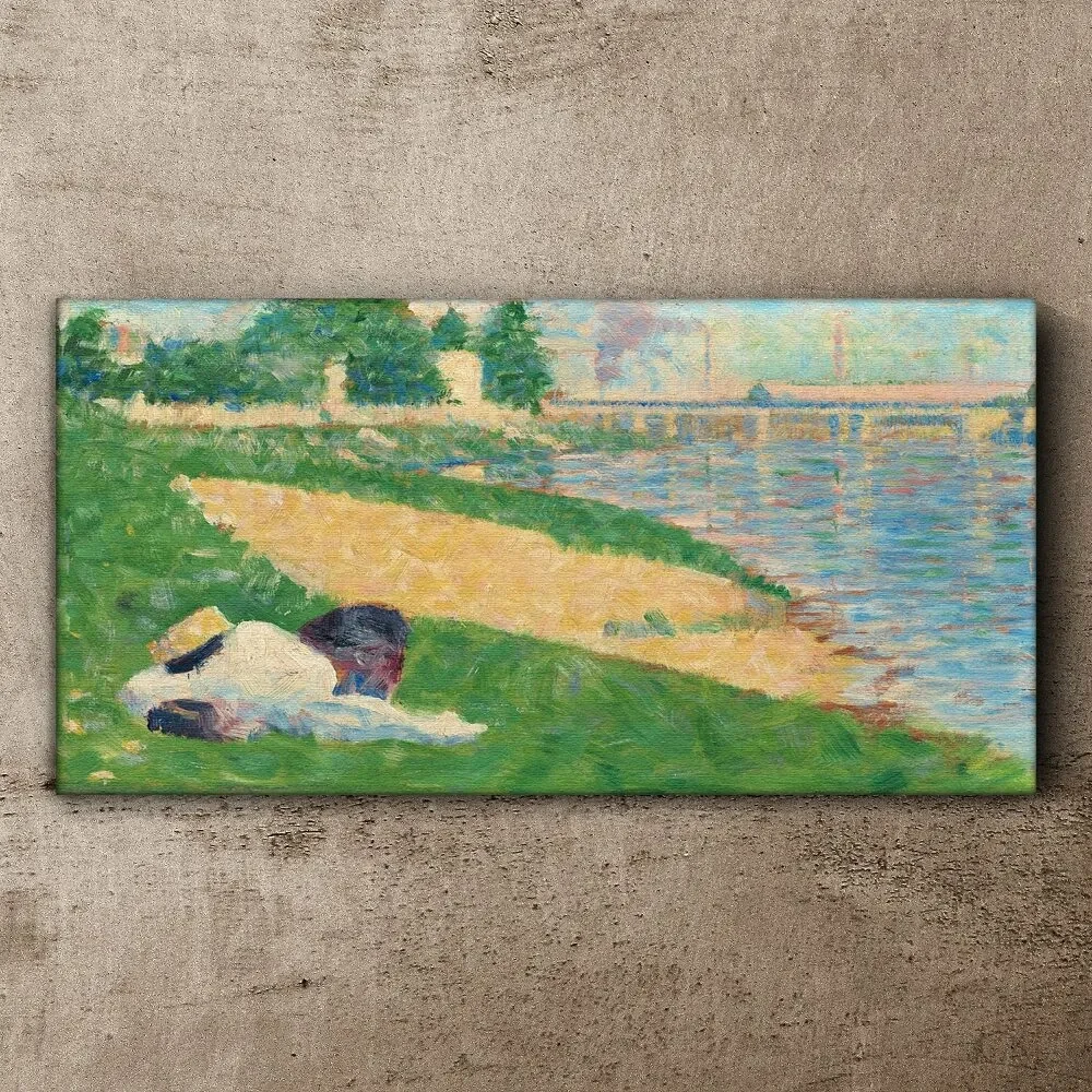 Tablou canvas Abstract City River Bridge