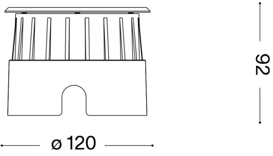 Corp de iluminat LED pentru căi de acces Ideal Lux FLOOR LED/6W/230V d. 12 cm CRI 90 IP67 crom