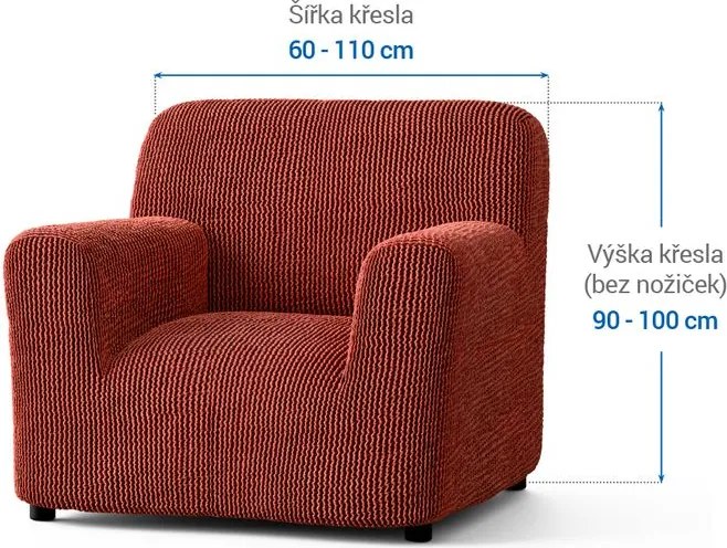 Gaico Huse bielastice COSTINA culoarea cupru fotoliu (l. 60 - 110 cm)