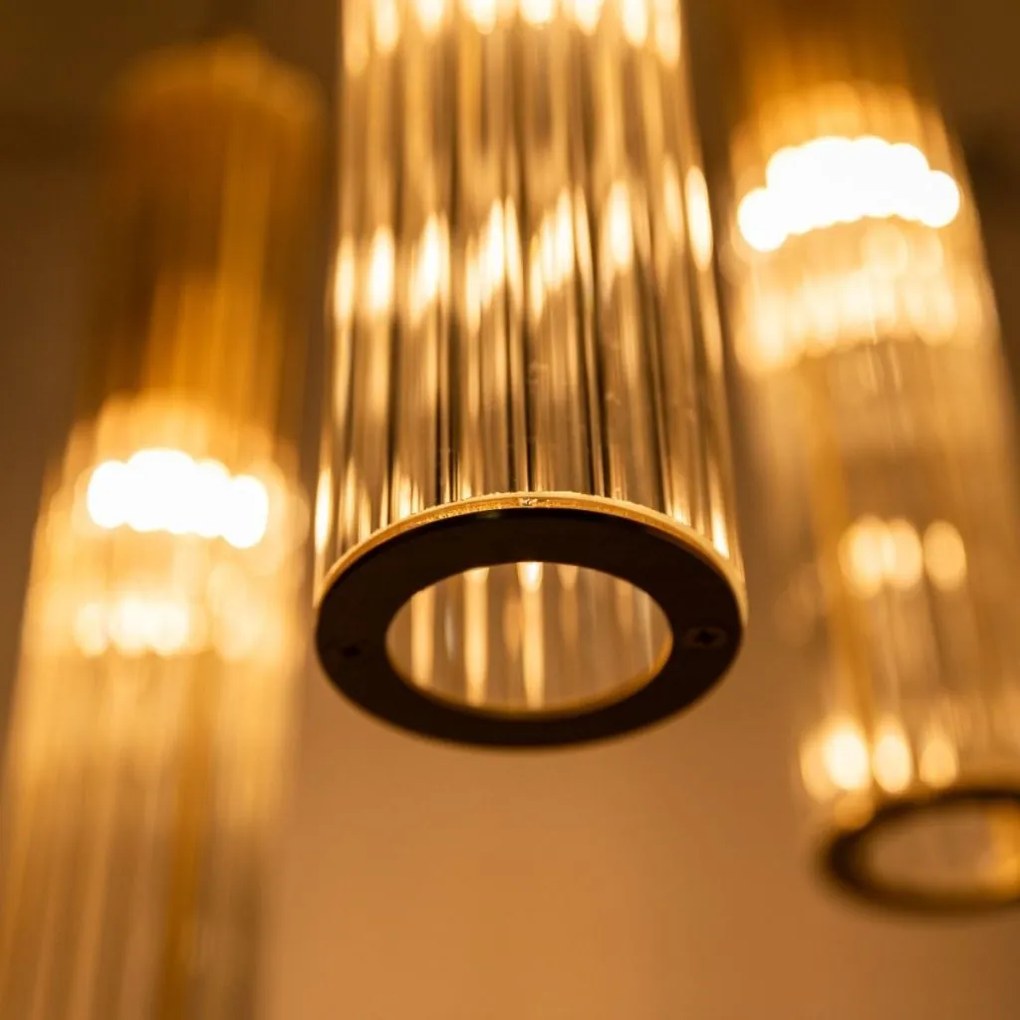 Lustra cu 3 pendule design modern ARIA alama periata