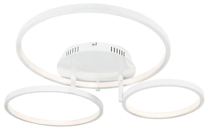Plafoniera moderna alba incluzând LED și dimmer - Rondas