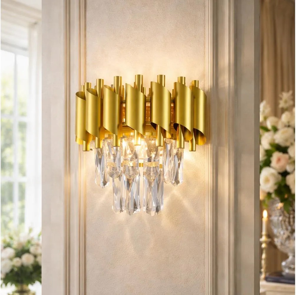 Brilagi - Aplică de perete ECLIPSE 2xE14/10W/230V aurie