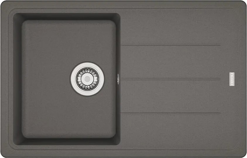 Chiuveta bucatarie compozit Franke Basis 1 cuva cu picurator 78x50 cm reversibila finisaj Stone Grey mat