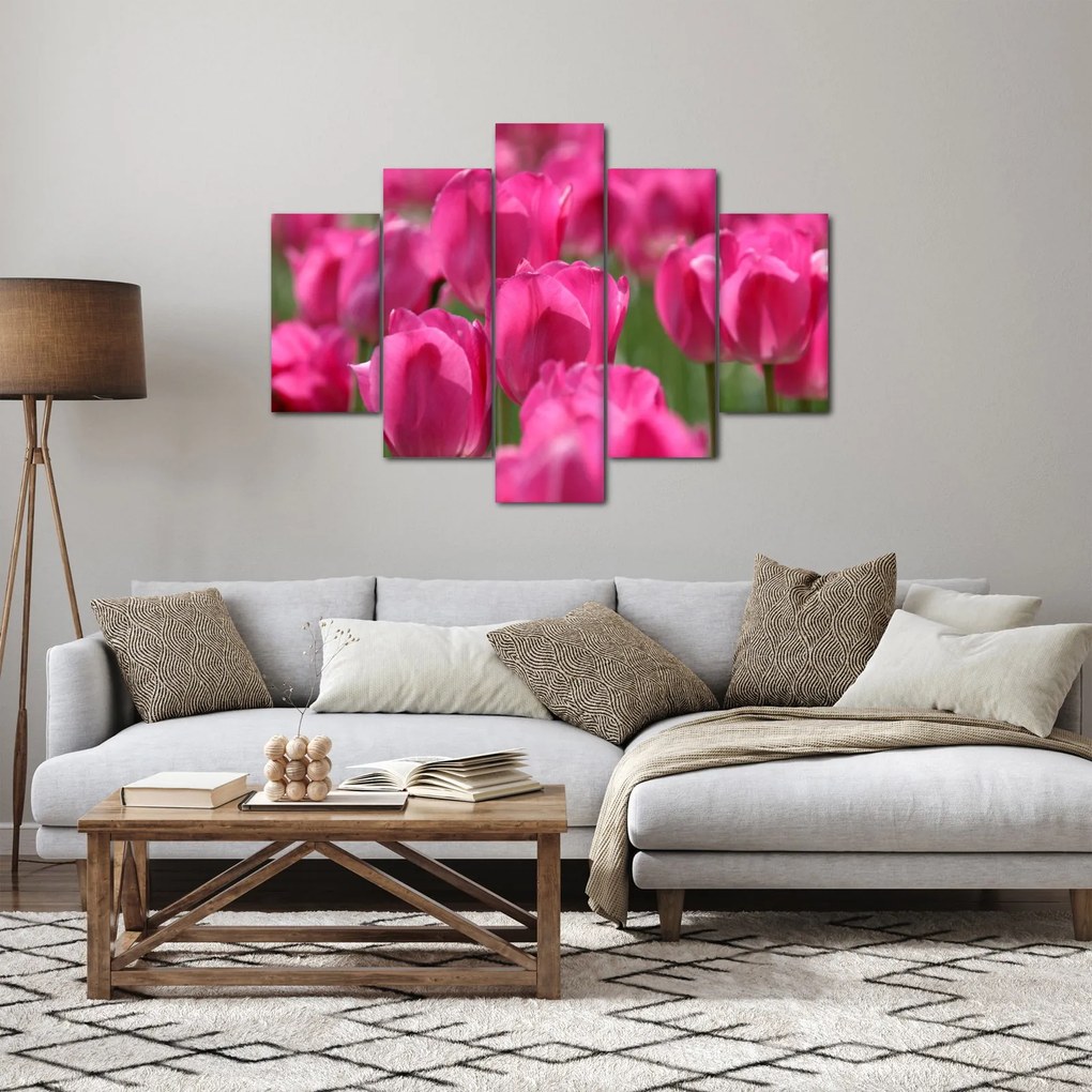 Tablou - Lalele roz (150x105 cm)