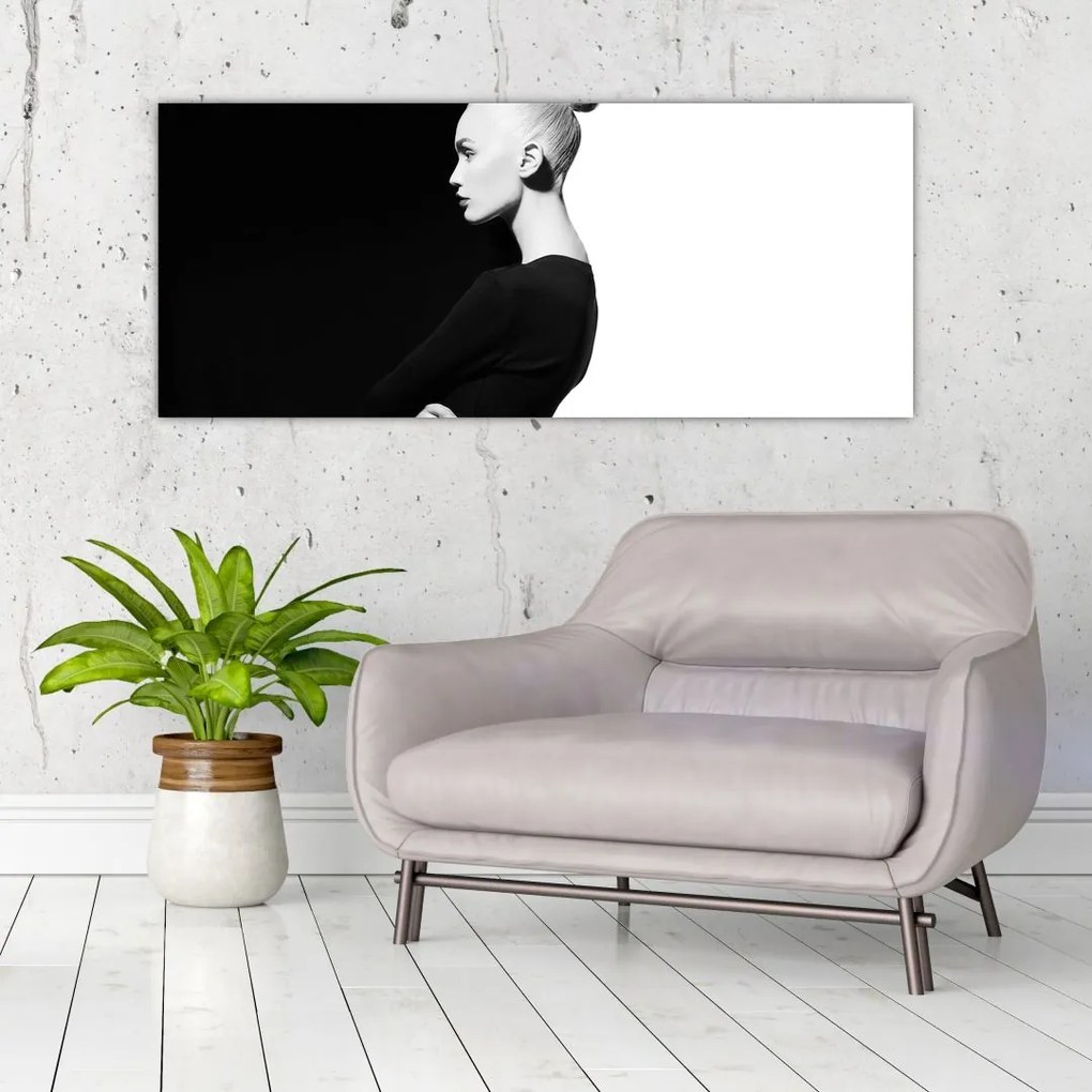 Tablou - O femeie à la yin și yang (120x50 cm)