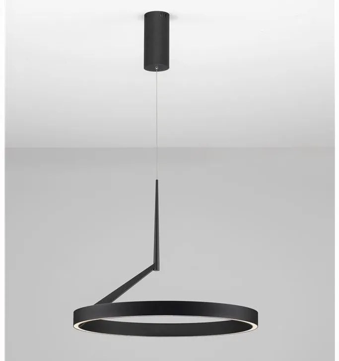 Lustra circulara aluminiu negru LED CCT ADALIZ 60cm