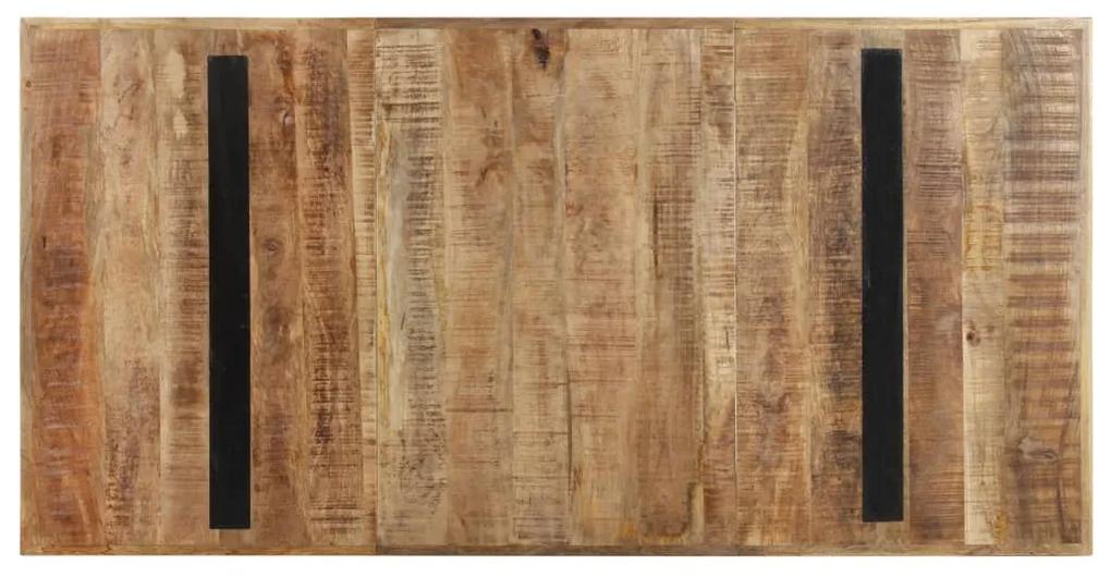 Masa de bucatarie, 160 x 80 x 76 cm, lemn de mango nefinisat 1, 160 x 80 x 76 cm, lemn de mango nefinisat