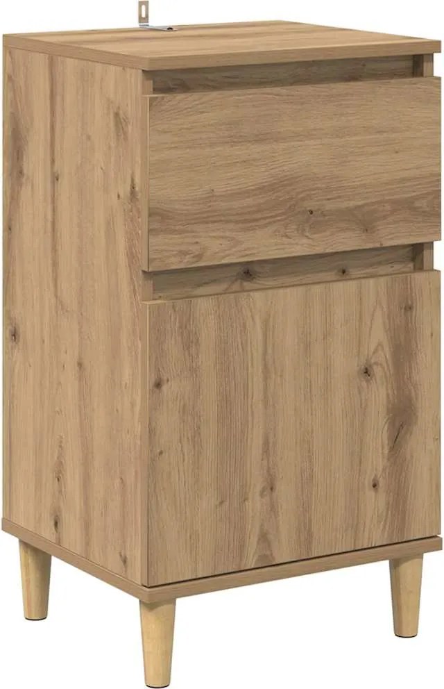 vidaXL Dulap de noapte Stejar Artizanal 40 x 35 x 70 cm Lemn compozit