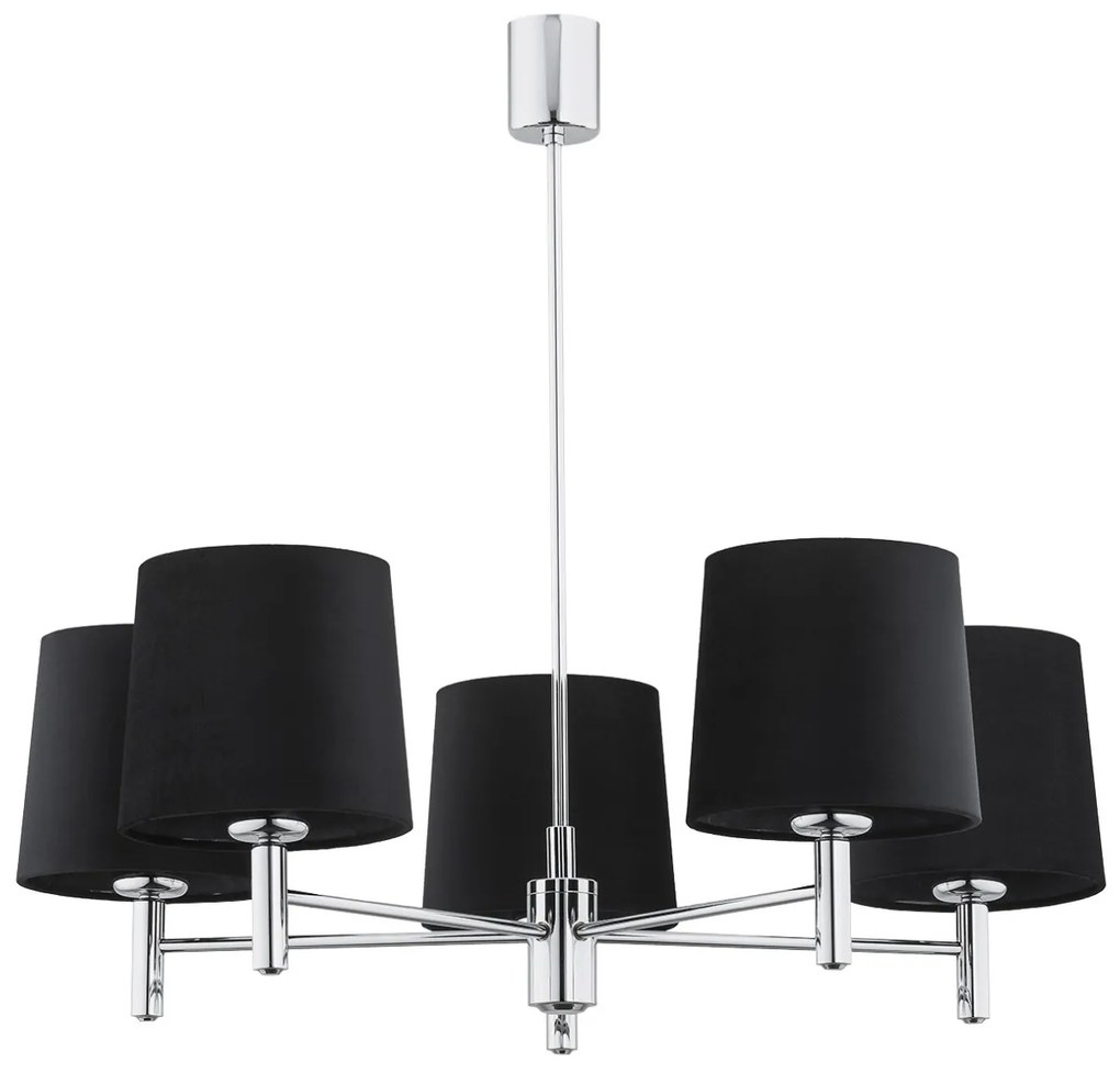 Candelabru modern design elegant BOLZANO 5L negru