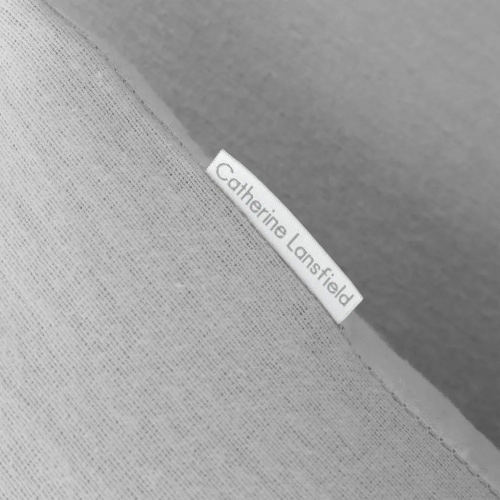 Lenjerie de pat gri din bumbac pentru pat dublu 200x200 cm – Catherine Lansfield