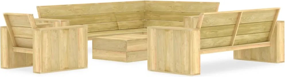 vidaXL Set mobilier de grădină, 4 piese, lemn de pin tratat