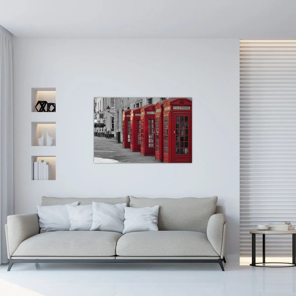 Tablou - Cutii telefonice din Londra (90x60 cm)