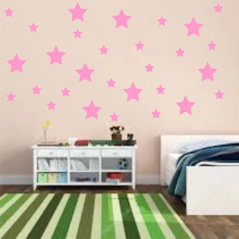 Set stickere perete Stelute Roz