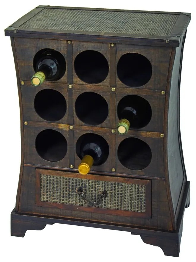 Dulap vinotecă maro număr sticle 9, 46x58 cm – Deco Pleasure