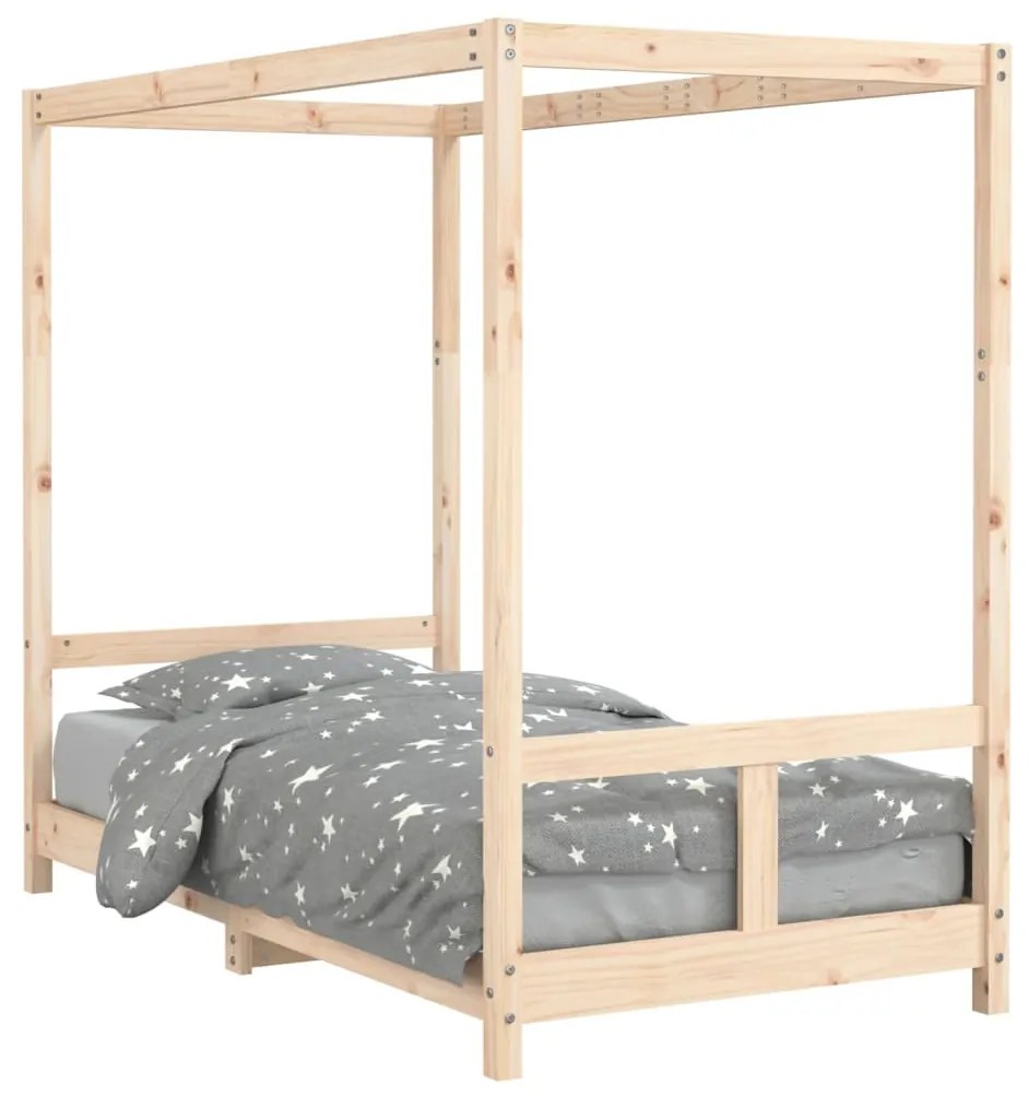 834513 vidaXL Cadru de pat pentru copii, 80x160 cm, lemn masiv de pin