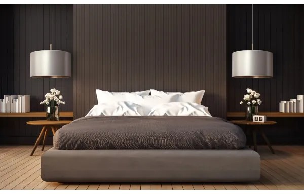 Duolla - Lustră pe cablu CANNES 1xE27/15W/230V d. 45 cm argintie/cupru