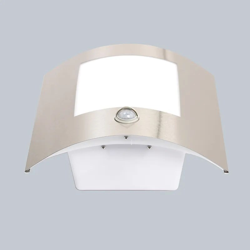 Lampa de perete exterioara moderna din otel cu senzor de miscare IP44 - Emmerald 1