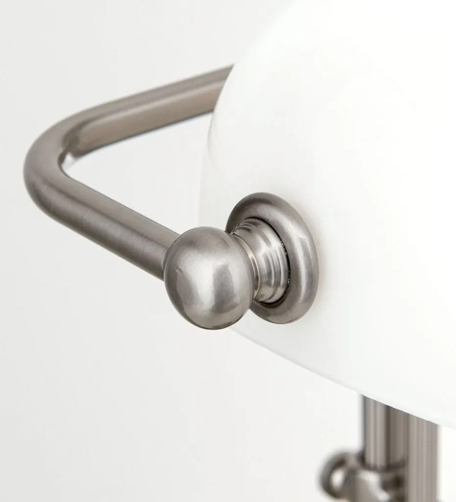 Veioza/Lampa de masa stil clasic HARVARD H-53cm satin/alb