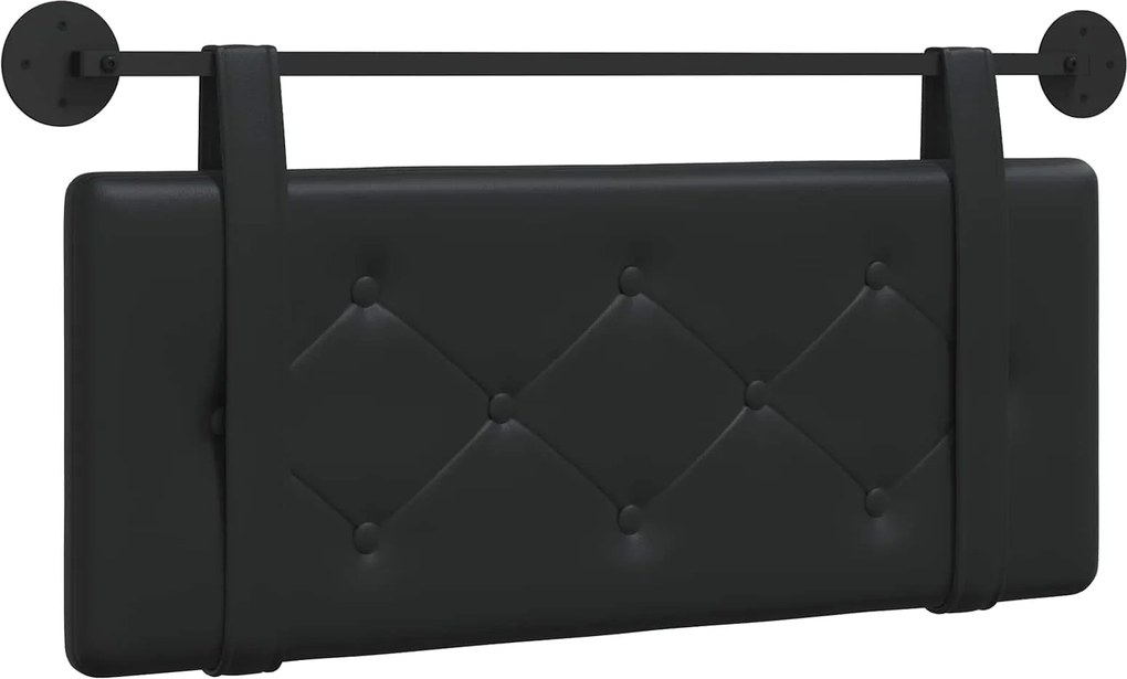 vidaXL Cap de pat suspendat Pe perete Negru 100 cm Piele artificială