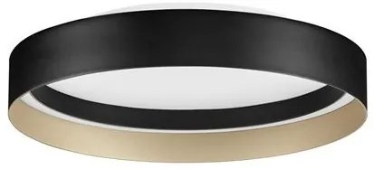 Plafoniera circulara aluminiu negru/auriu LED CCT LUMIA 45cm