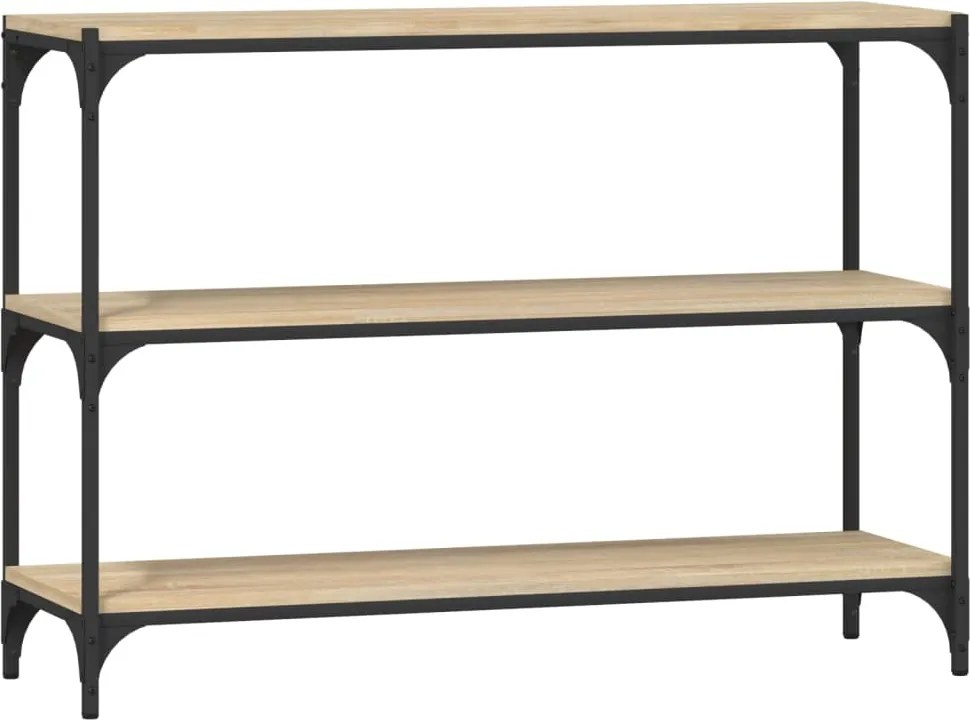 vidaXL Raft cărți stejar sonoma 100x33x70,5 cm, lemn prelucrat și oțel