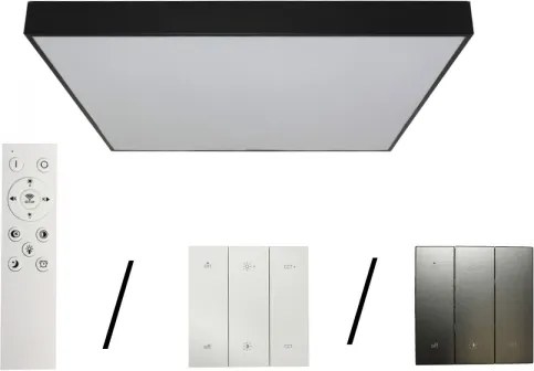 Plafonieră LED/480W/230V 3000/4000/6500K 120x120 cm neagră