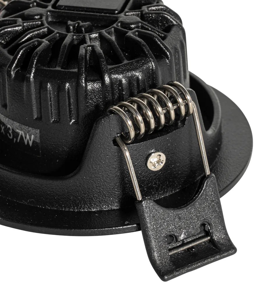 Set de 6 spoturi încastrate negre, înclinabile, 6,5 cm, cu LED inclus, IP54, ultra-subțiri - Pupil