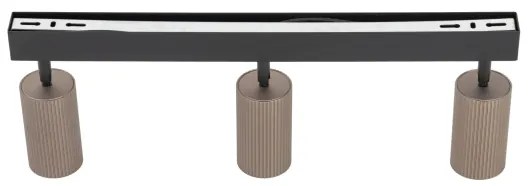 Spot TUNE 3xGU10/10W/230V negru/maro