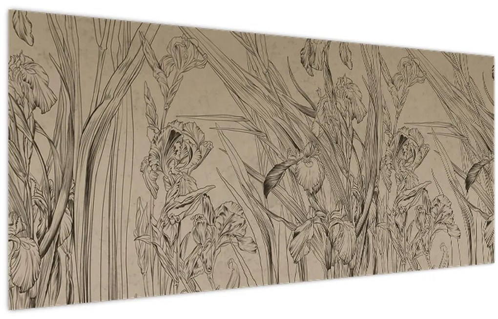 Tablou - Contururile plantelor (120x50 cm)