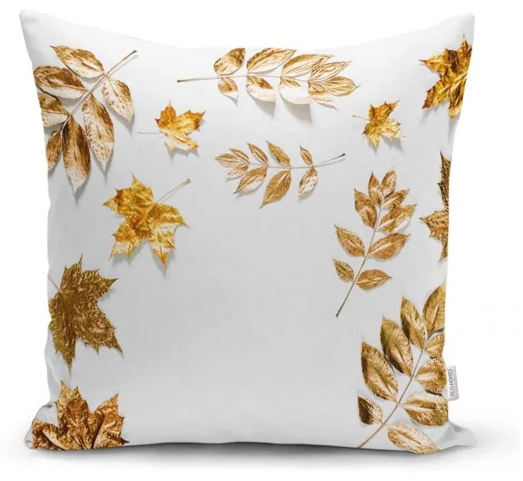 Față de pernă Minimalist Cushion Covers Golden Leaves, 42 x 42 cm