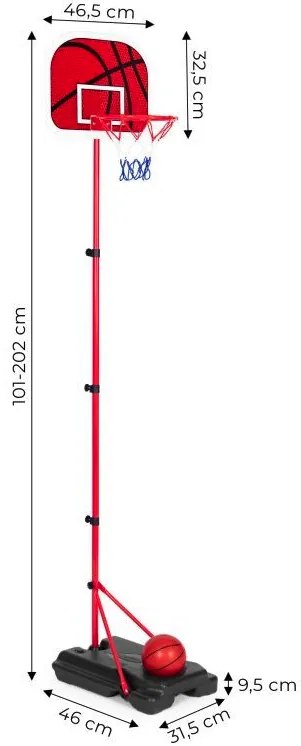 Înălțime reglabilă coș de baschet pentru copii