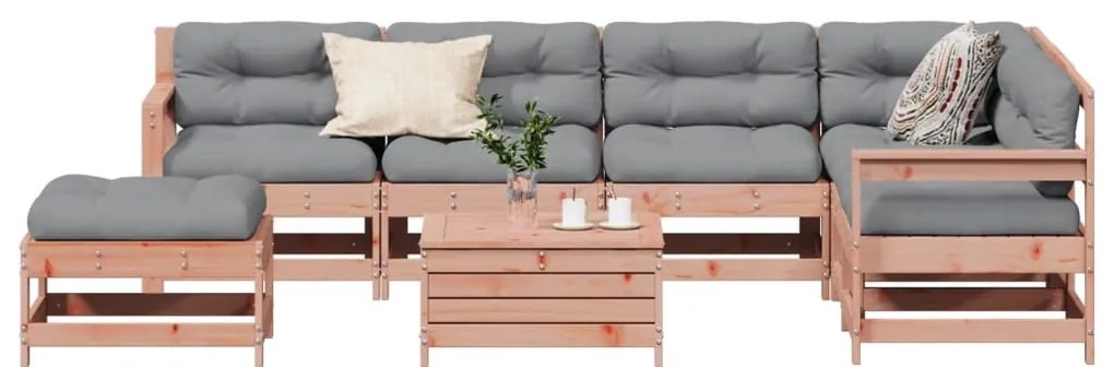 vidaXL Set mobilier de grădină cu perne, 8 piese, lemn masiv douglas