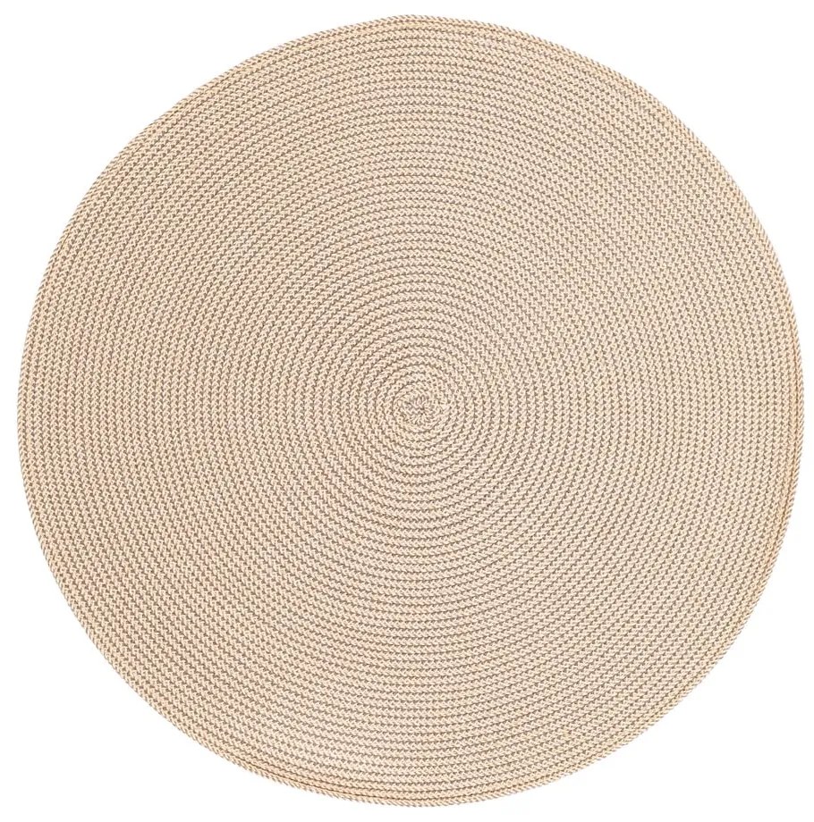 Suport rotund pentru farfurie Zic Zac Round Chambray, ø 38 cm, bej