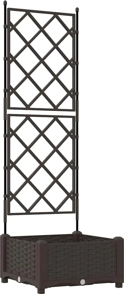 vidaXL Vază pentru Grădină Maro 40 x 40 x 125,5 cm Oțel