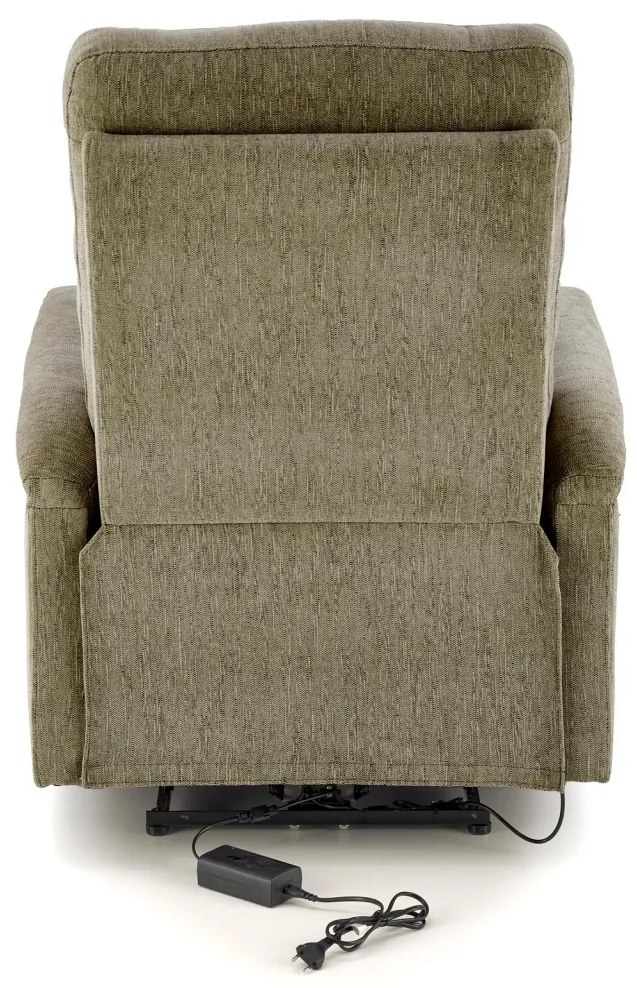 Fotoliu recliner Jamal stofa olive H105 cm