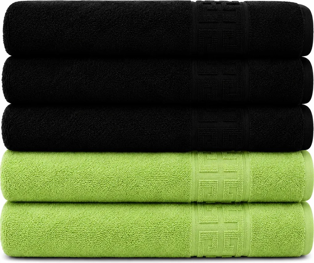 Set 5 Prosoape Premium, 100% Bumbac, Absorbante și Pufoase