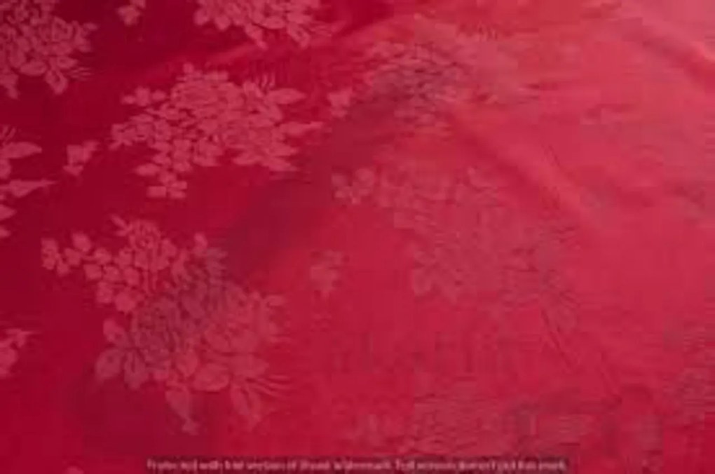 Fata de masa din Brocart cu motive florale CASA GINO ,160X150, masa 6 persoane, Rosu