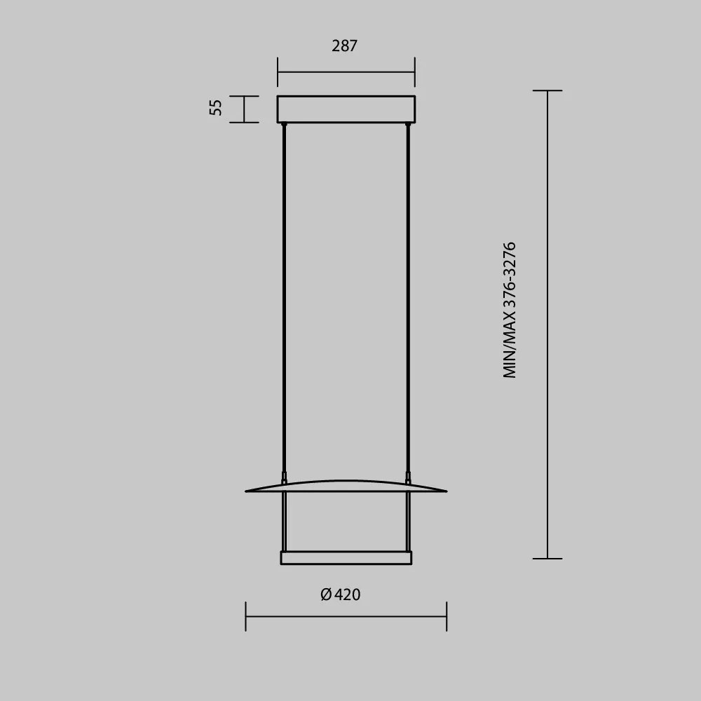Lustra LED suspendata iluminat ambiental Ambience 1, D-42cm