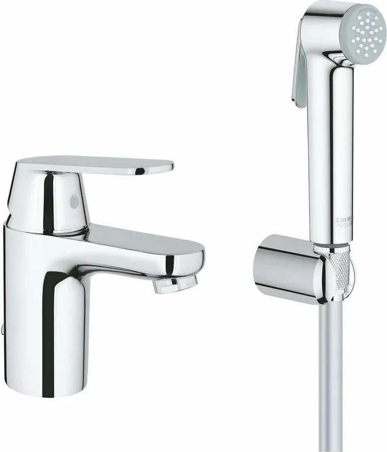 Baterie lavoar Grohe Eurosmart Cosmopolitan S cu dus igienic crom lucios