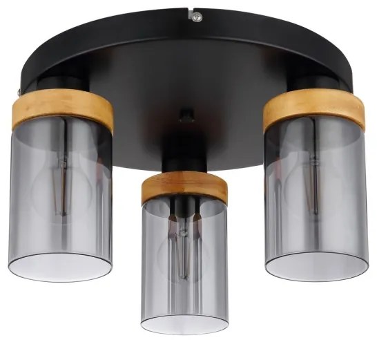 Lustră aplicată FINCA 3xE27/40W/230V metal/lemn Globo 15557-3D