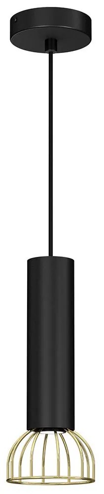 Lustră pe cablu DANTE 1xGU10/25W/230V neagră/aurie