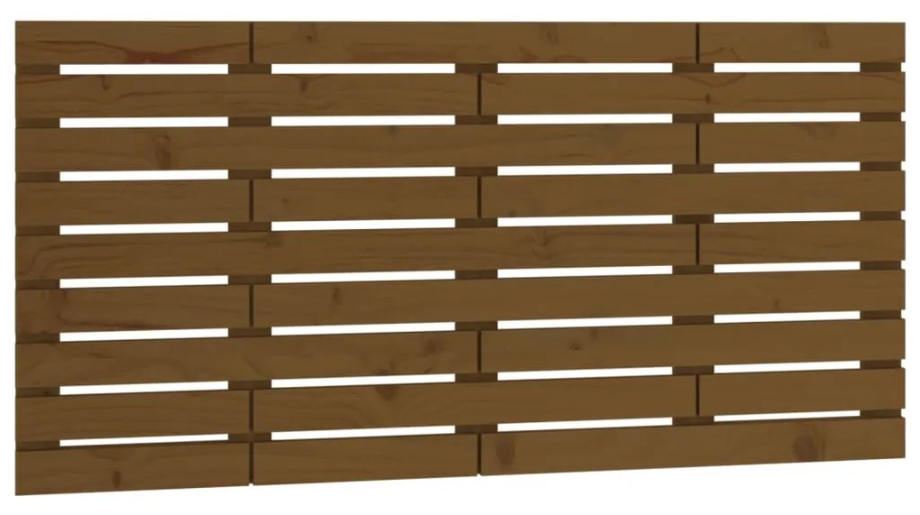 824731 vidaXL Tăblie de pat pentru perete, maro miere, 126x3x63 cm, lemn pin