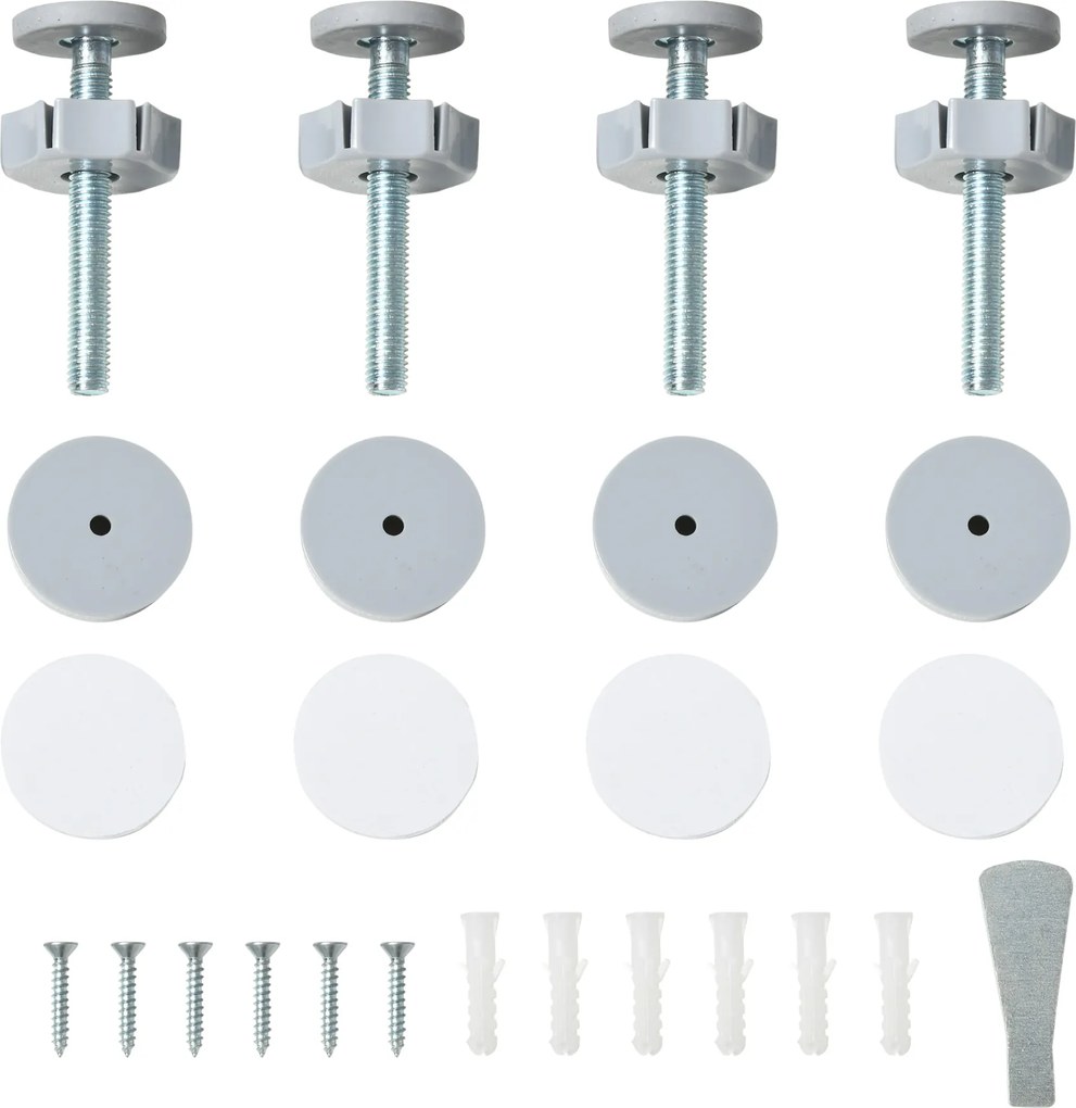 PawHut Poartă pentru Câini de Talie Mică și Medie cu Dublă Încuietoare și Închidere Automată, 76-103x4.2x77 cm, Alb | Aosom Romania
