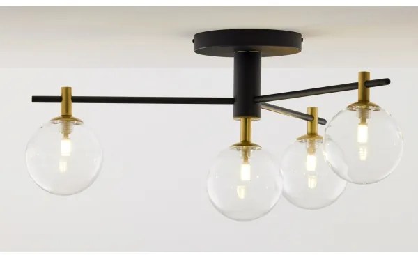 Lustră aplicată Jupiter 2034 FIGARO 4xG9/10W/230V negru/auriu/bej/transparent