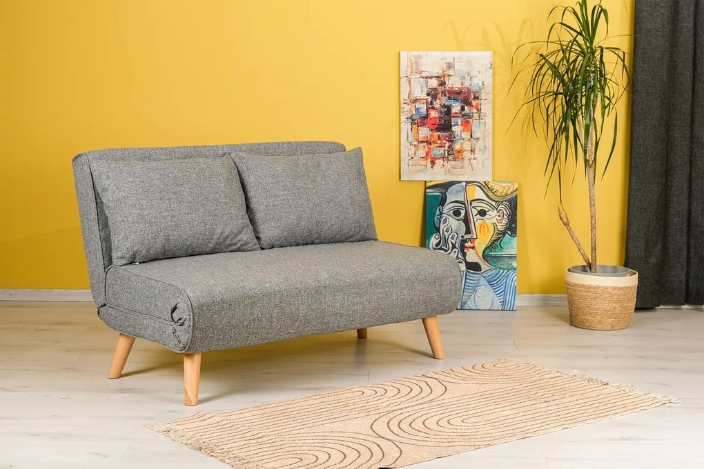 Canapea extensibilă Folde 2 Light Grey
