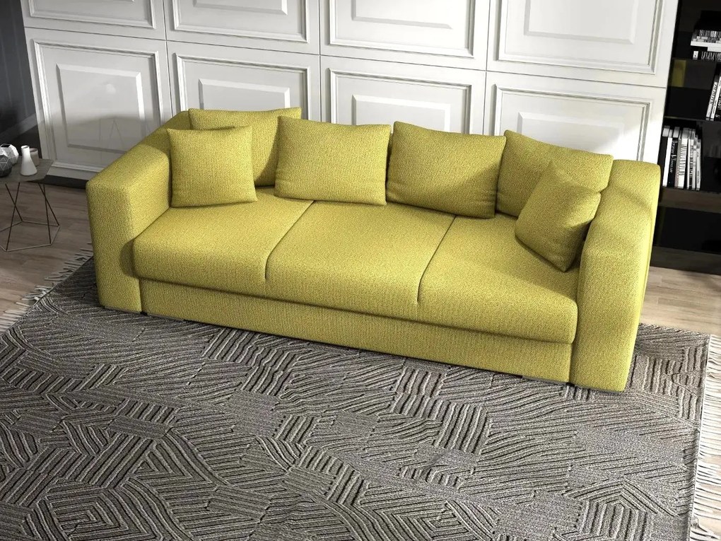 Canapea extensibilă dumonde cu ladă de depozitare si sezut confortabil din spuma high-density, Gloria Enjoy Green 240x100 cm