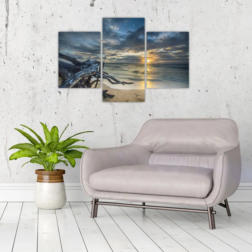 Tablou cu marea în apus de soare (90x60 cm)